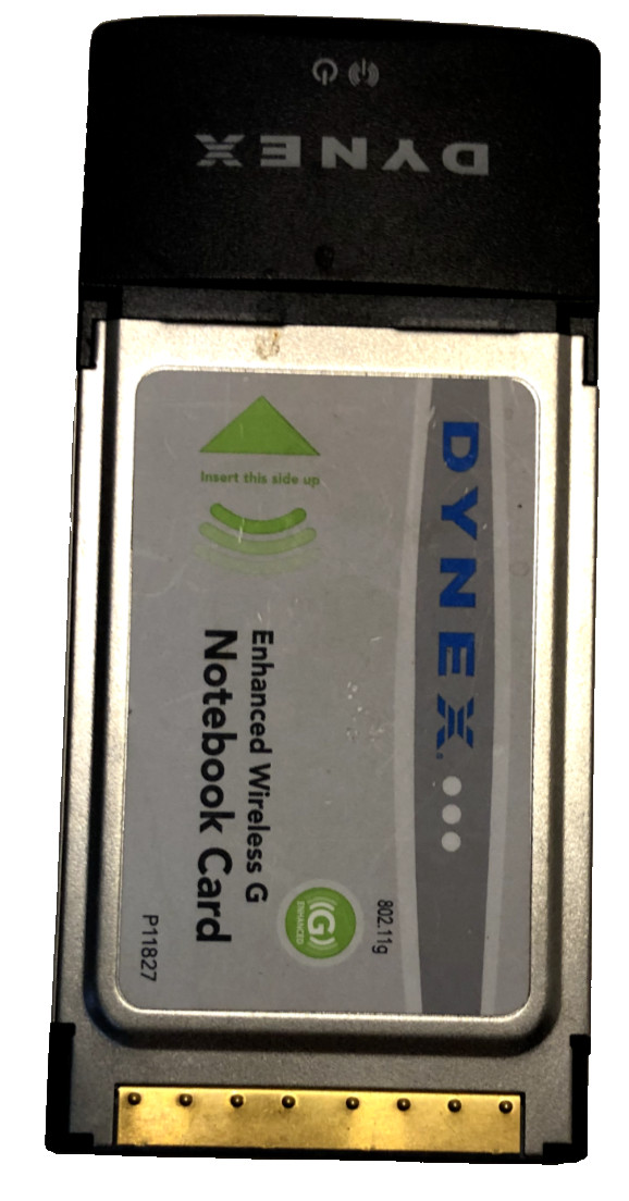 Dynex DX-EBNBC Enhanced Wireless G Notebook Card PCMCIA WIFI 802.11G LAPTOP Card