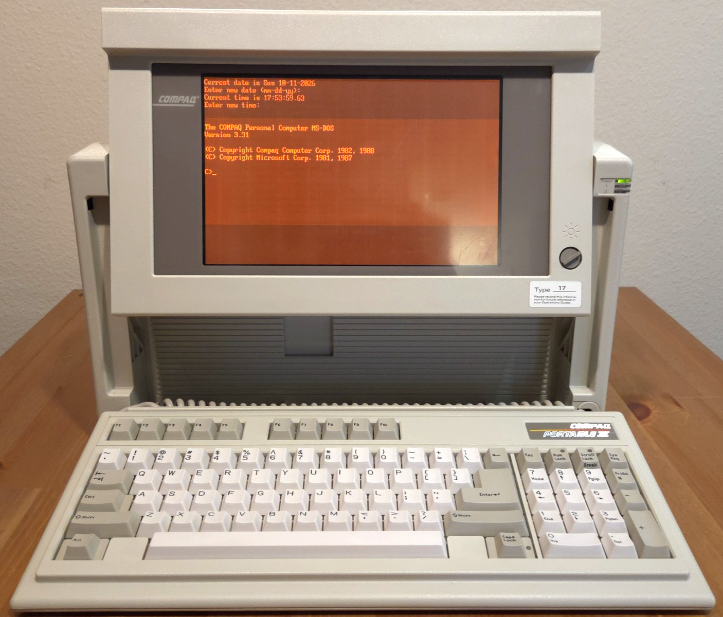 Compaq Portable 3 2660 With Carrying Case, Recapped & Restored - Working