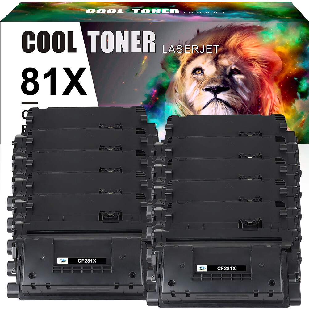 10PK CF281X 81X High Yield Toner Cartridge For HP LaserJet M606x M606dn M605dh