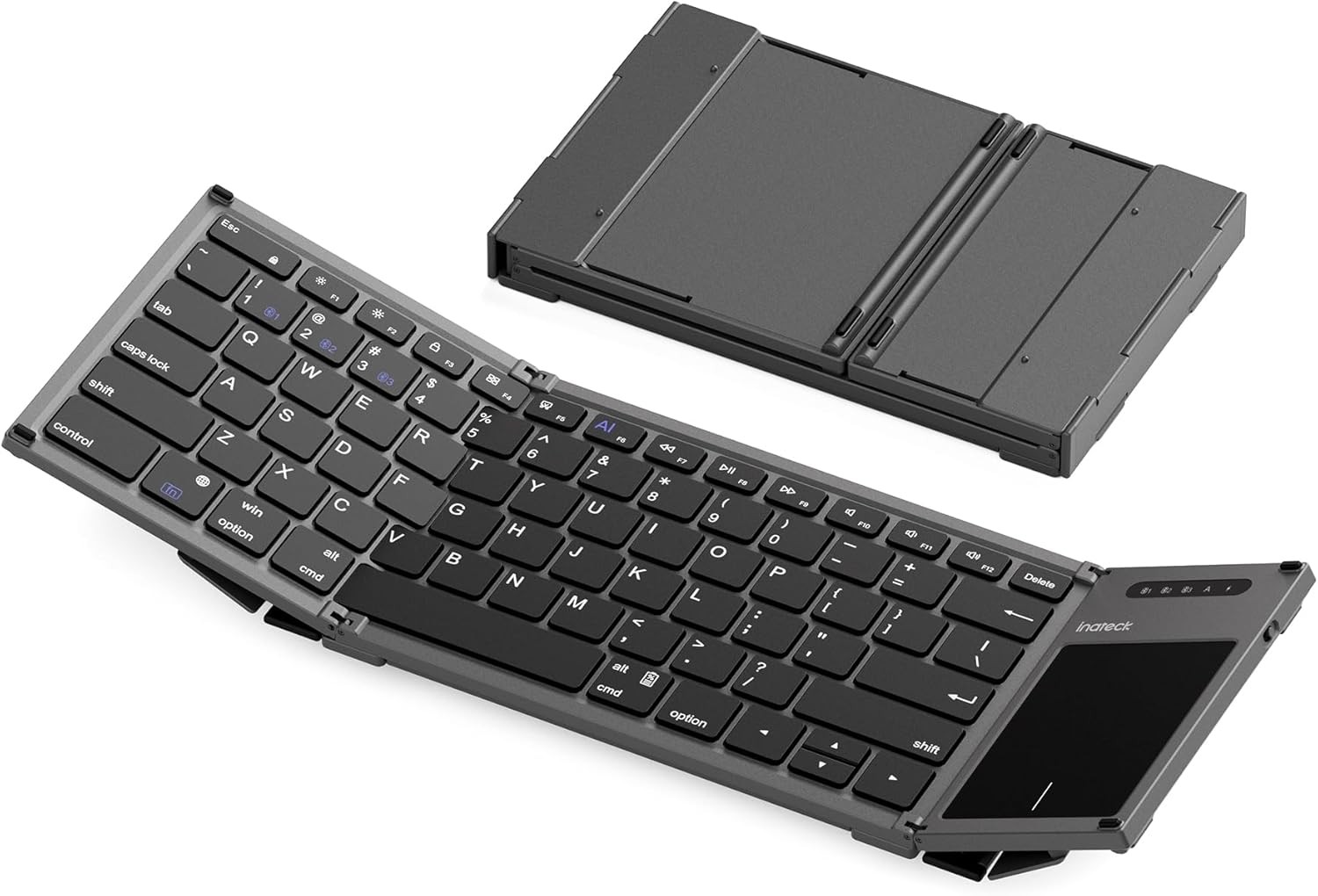 Inateck Foldable Keyboard with Touchpad, Bluetooth Wireless Mini Pocket Keyboard