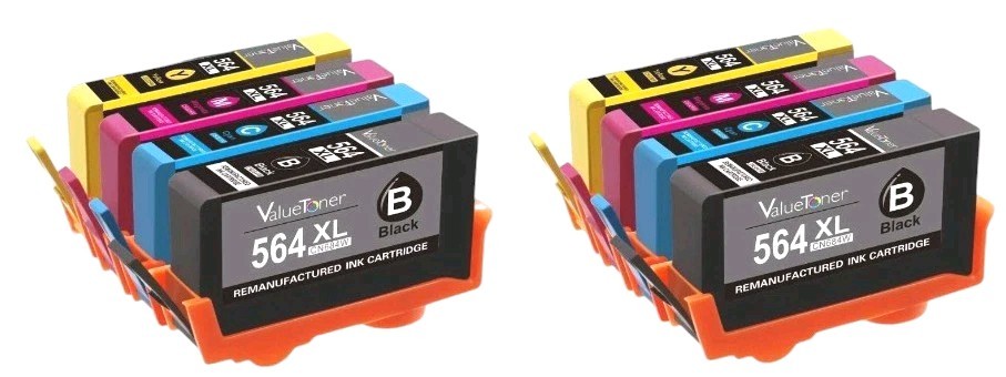 2x 4-Packs of Non-OEM 564XL/564 XL Replacement Ink Cartridges Select HP Printers