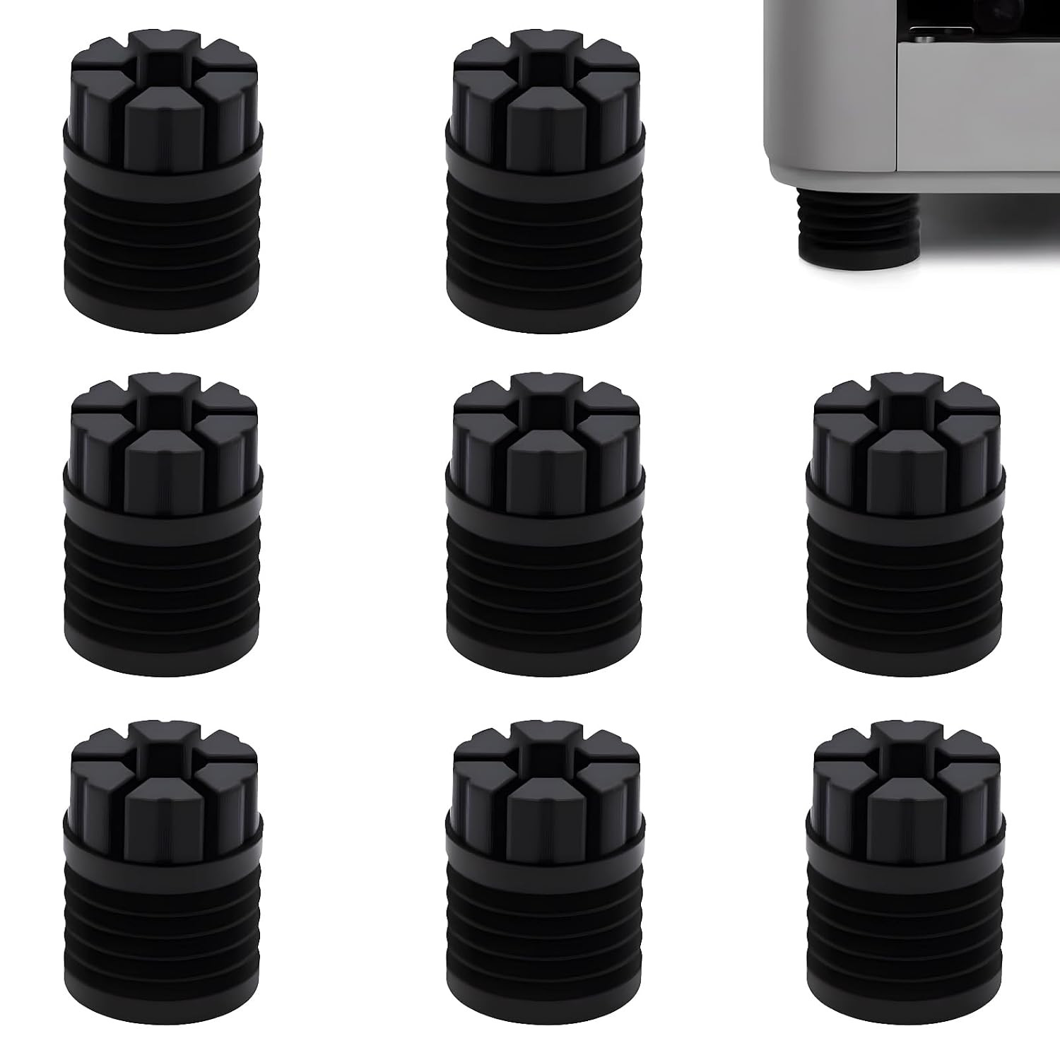 Anti-Vibration Feet for Bambu Lab X1 / X1C / X1E / P1P / P1S – 8 Pack Silicone S