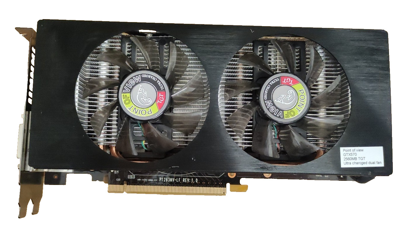 POV GEFORCE GTX 570 2560MB TGT GDDR5 PCI-E GRAPHICS CARD 2x DVI HDMI DP