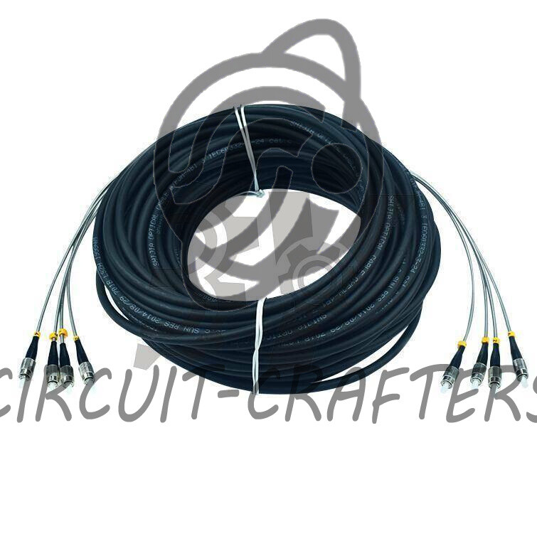 1PCS New Field Outdoor ST-ST 4 Strand 9/125 Single Mode Fiber Patch Cord 20M