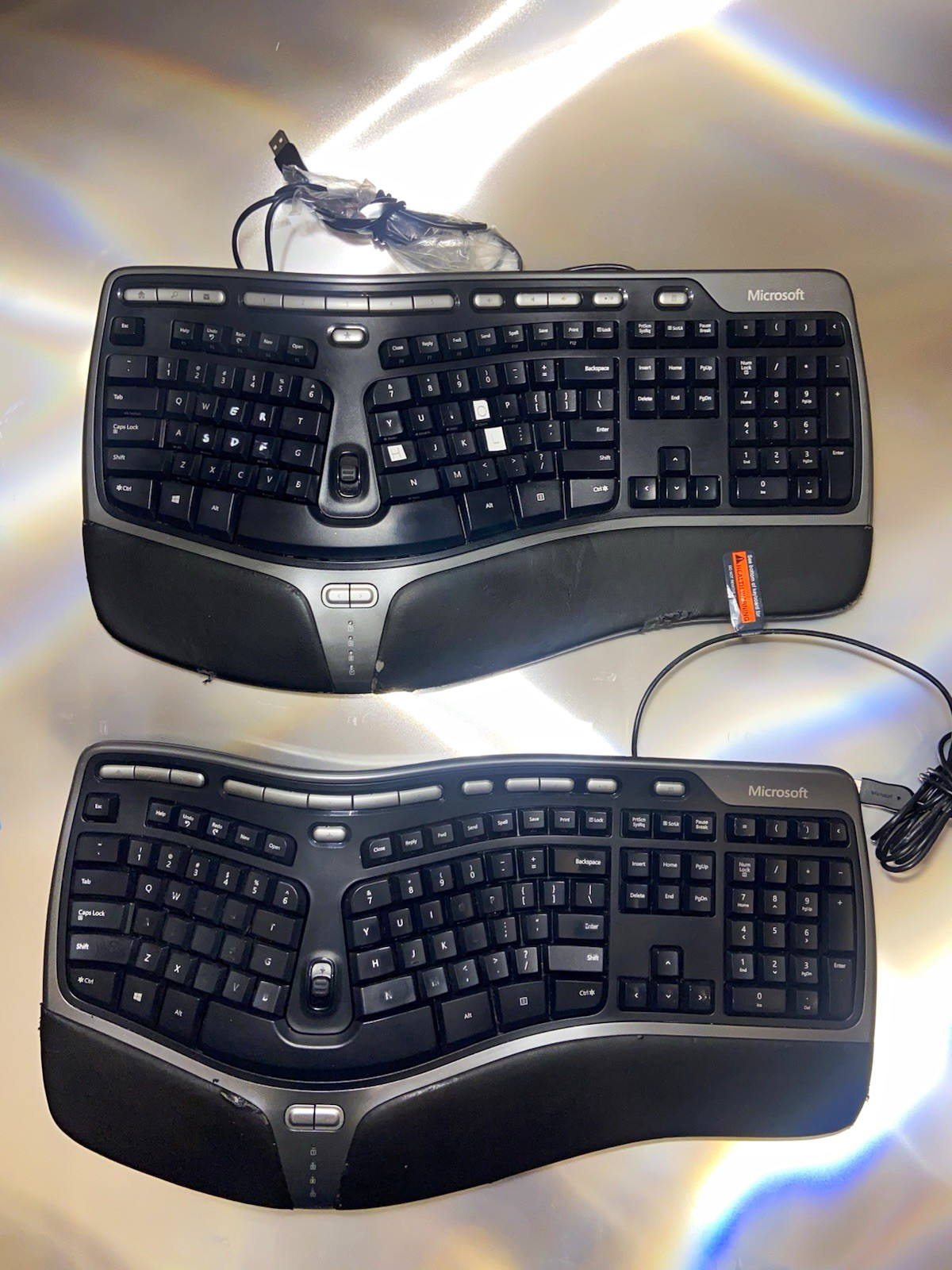 Microsoft Natural Ergonomic Keyboard 4000 Wired USB QWERTY English Black 2set