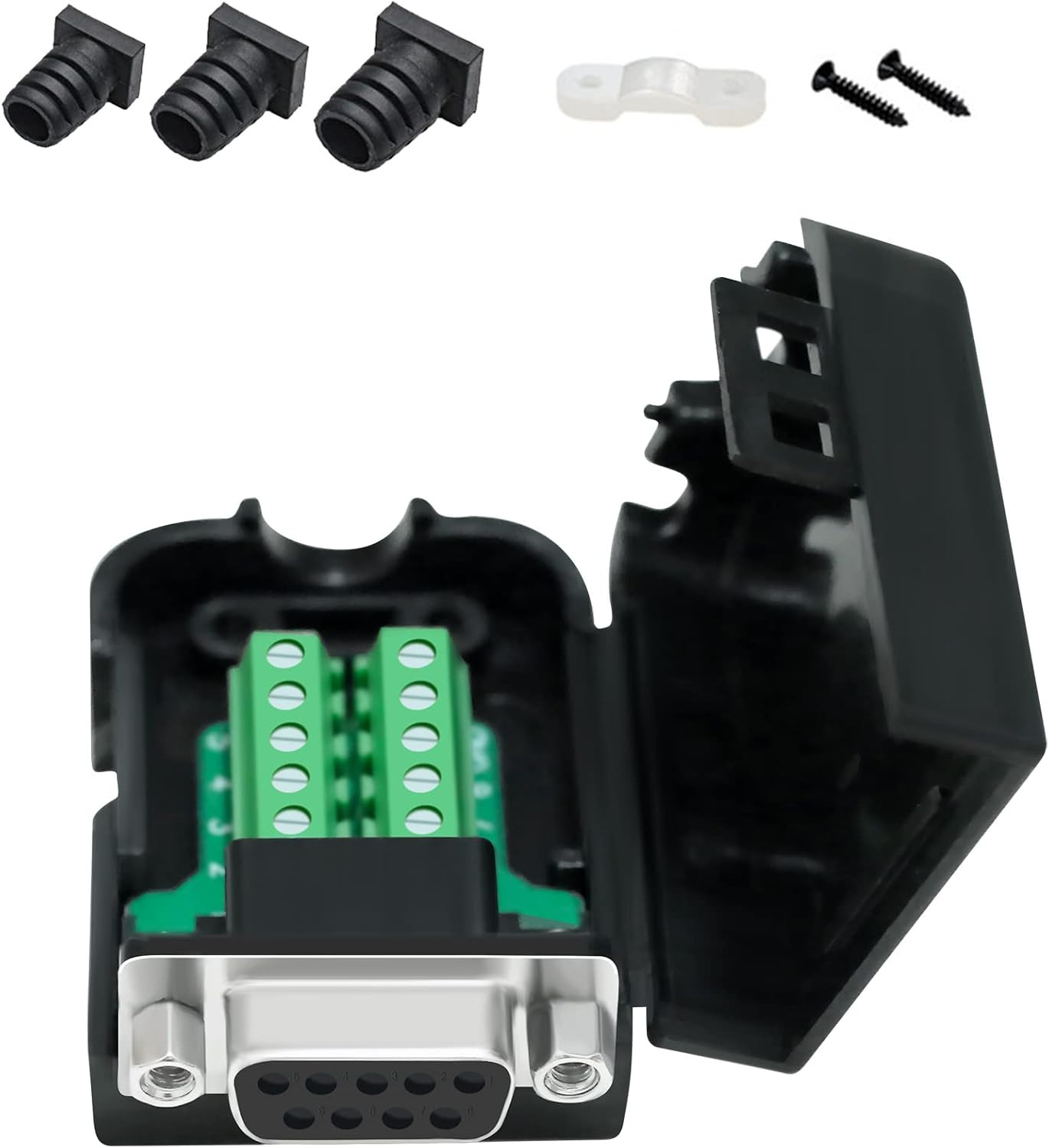DB9 Breakout Connector DB-9 Female RS232 Serial Adapter Solderless Module