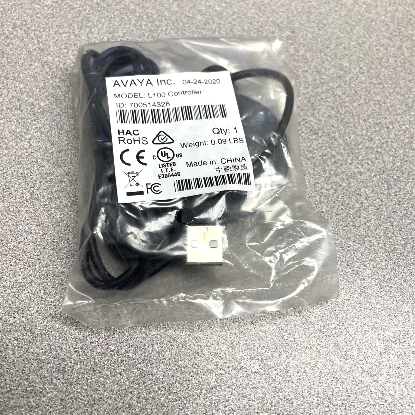 NEW GENUINE Avaya L100 Controller w Quick Connect (QC) to USB Cable 700514326