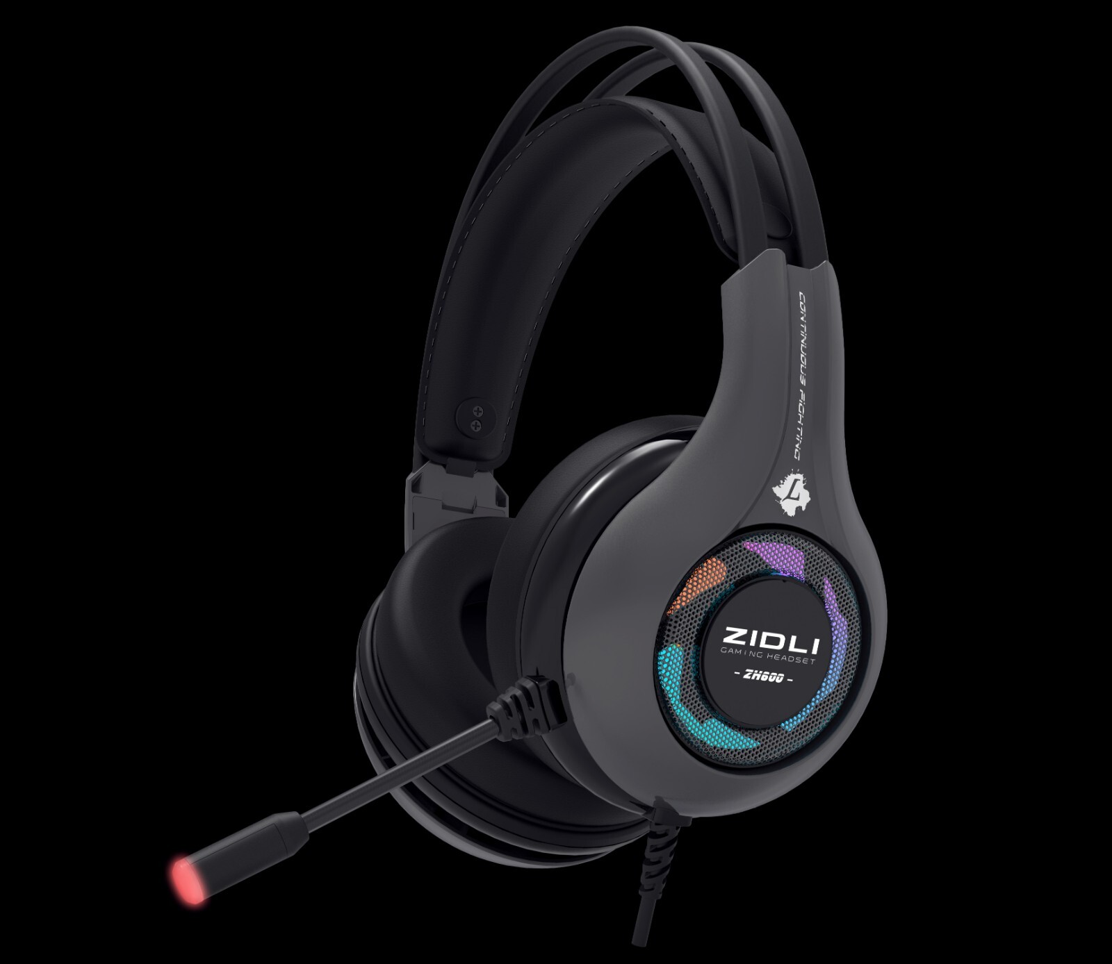 Gaming Headset 7.1 Surround Sound with Seven Color LED Lights ZIDLIZH 600 PS4/PC