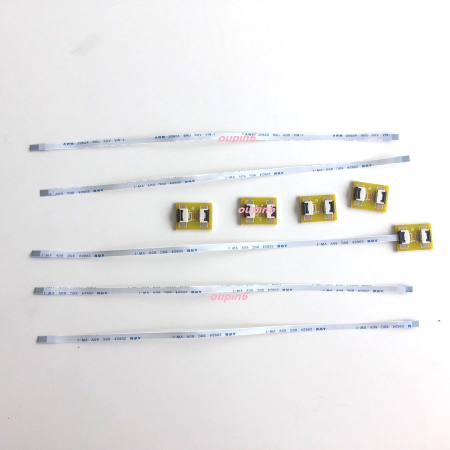 5 x FFC FPC 6pin to 6pin 0.5mm Pitch Ribbon Cable ZIF HDD +Adaptor connector 