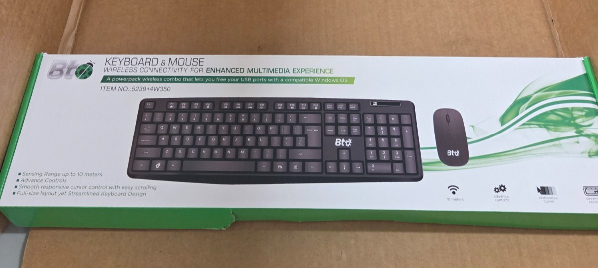 LOT OF 4 BTC Wireless Keyboard & Mouse Combo Item 5239+4W350 New