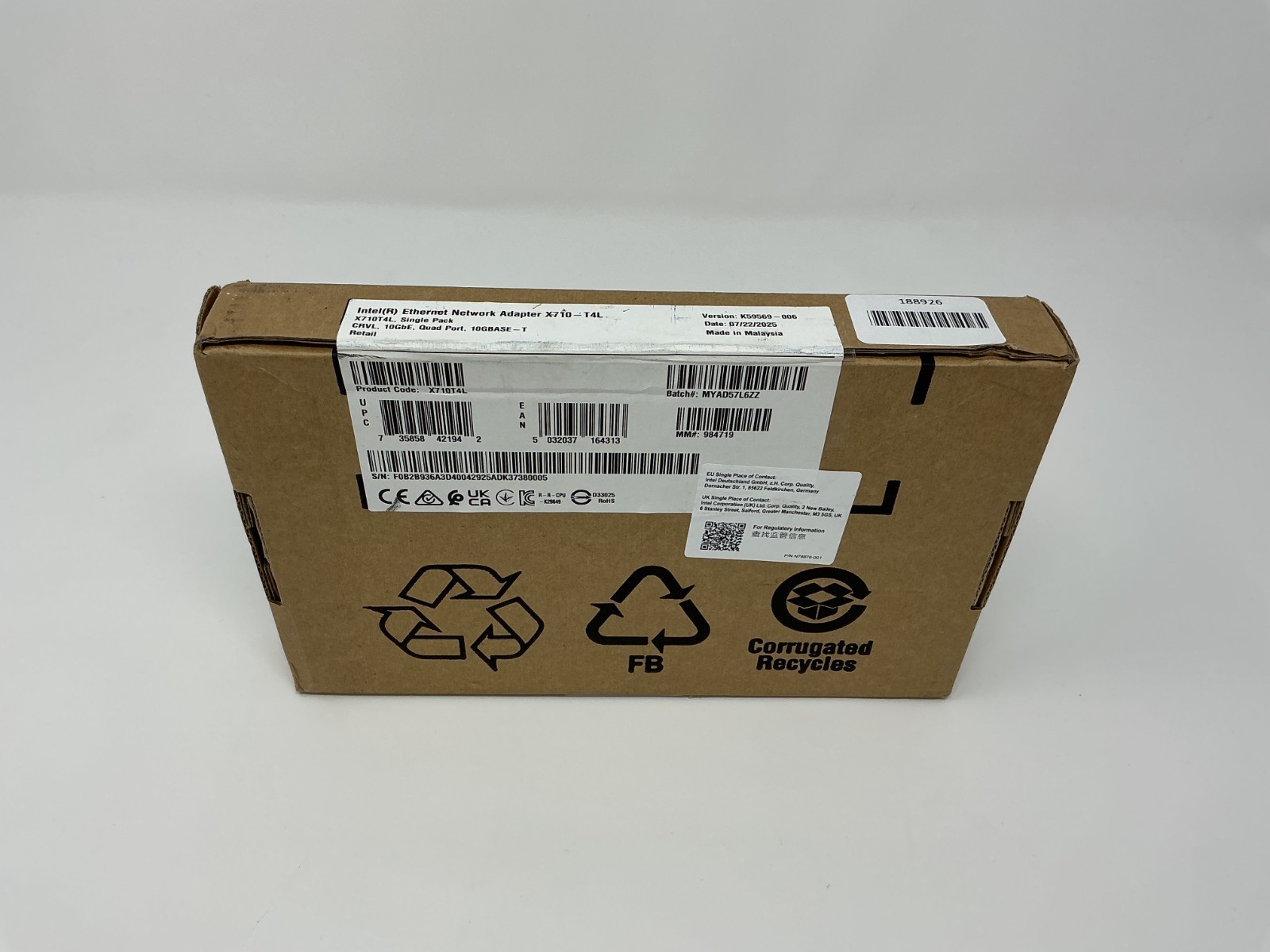 Intel Ethernet Network Adapter X710-T4L   X710T4L  10Gigabit Ethernet Card