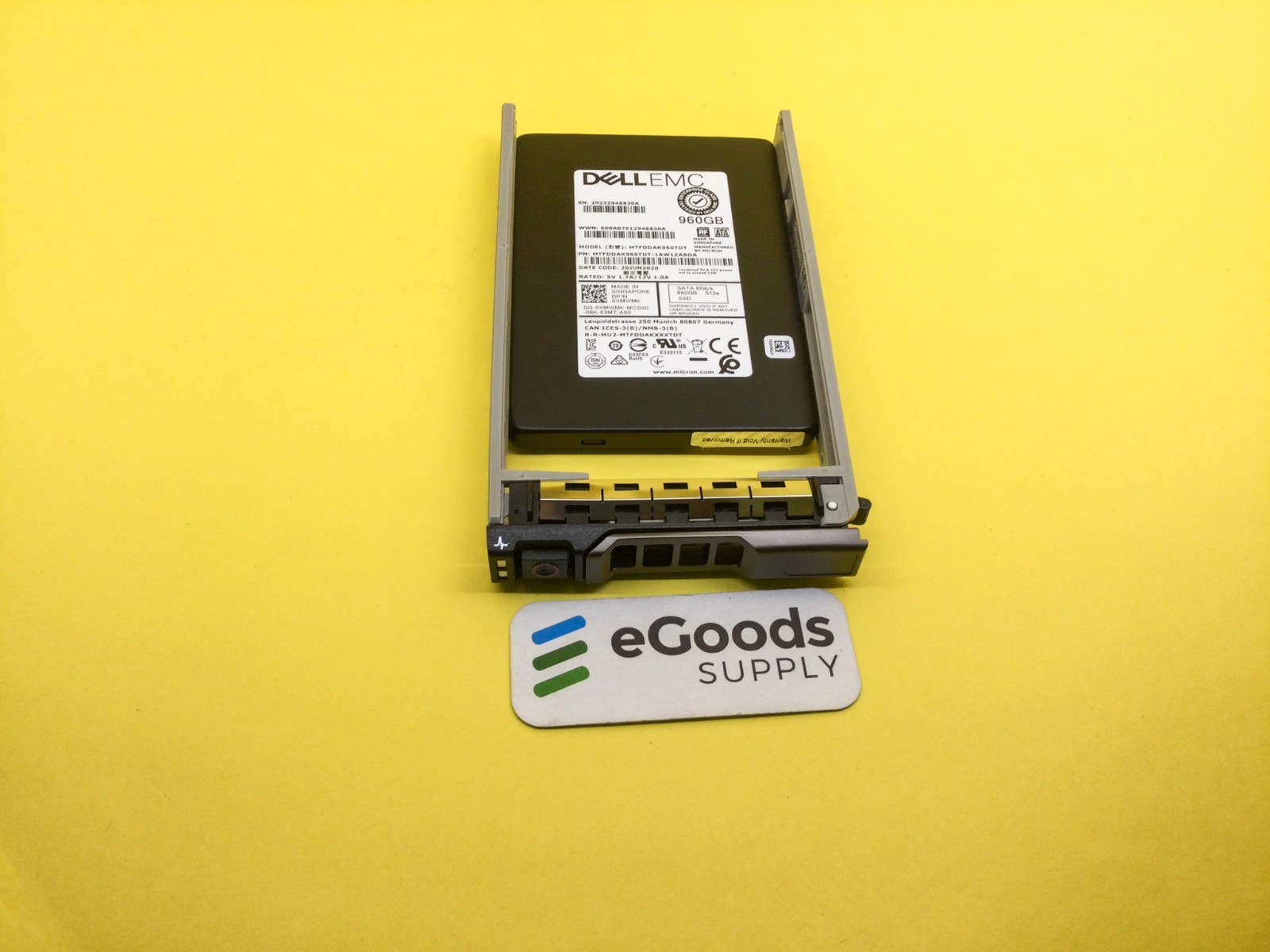 XMWMK Dell 960GB SATA 6Gbps Mix Use 2.5'' 512e SSD MTFDDAK960TDT
