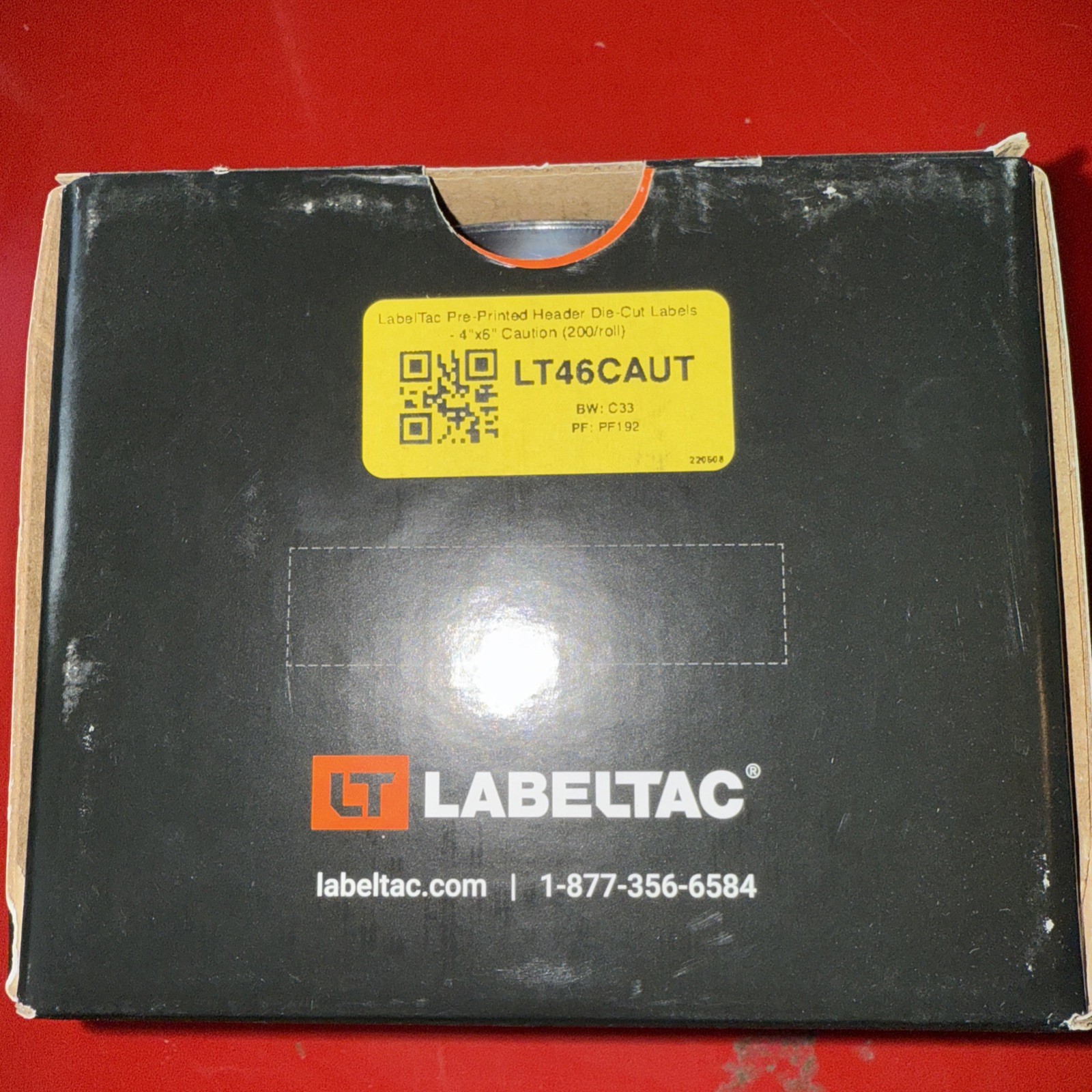 LabelTac Header Die Cuts 4"x6" Caution LT46CAUT