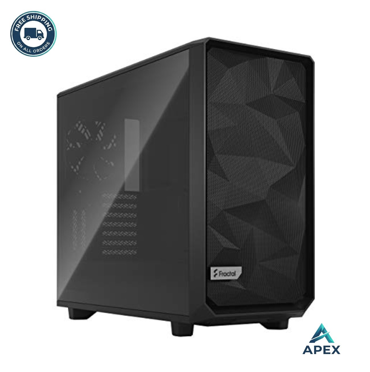 ATX Mid Tower Computer Case Mesh Front Tempered Glass Window E-ATX 360mm