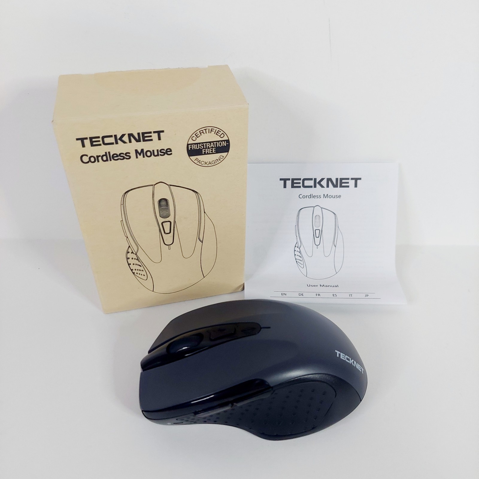 TECKNET BM-307 Grey V3 Cordless Optical Bluetooth Mouse