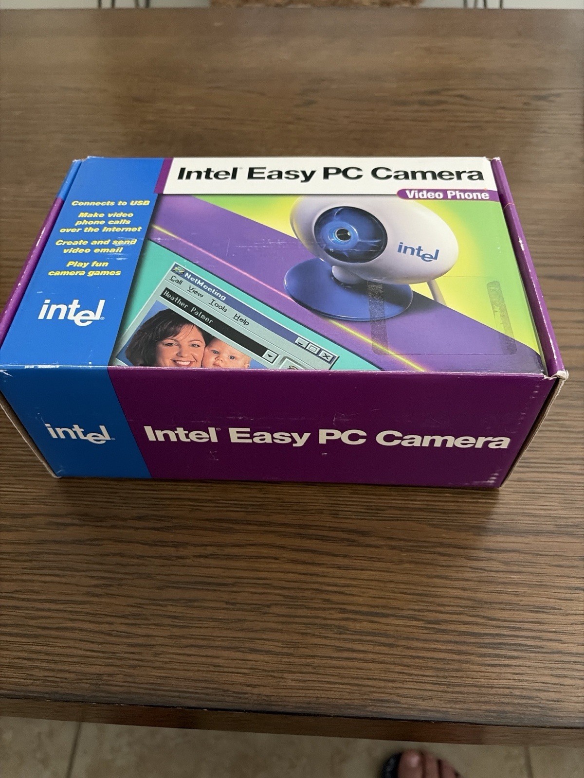 Vintage Intel Easy PC Camera Video Phone USB Webcam In Box Computer Accessory