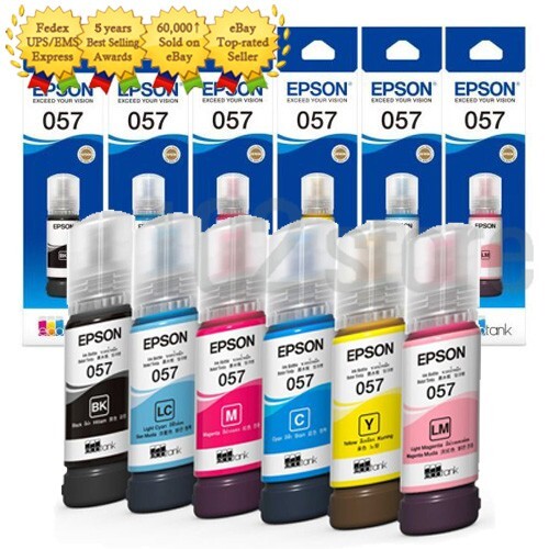 Epson Ink Bottle 057 6Color Pack Set for L8050 L18050 Printer