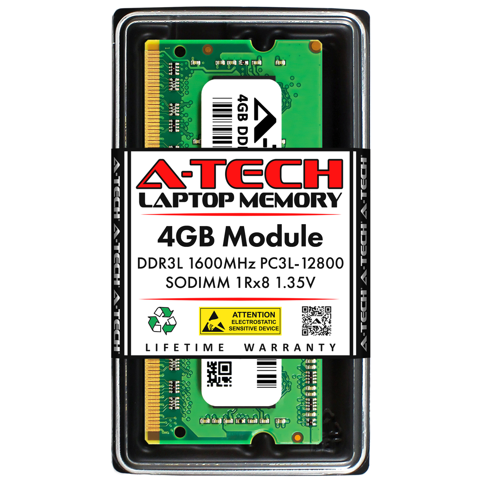 4GB DDR3 1600MHz PC3-12800 SODIMM (Replacement for HP D0H47AV) Laptop Memory RAM