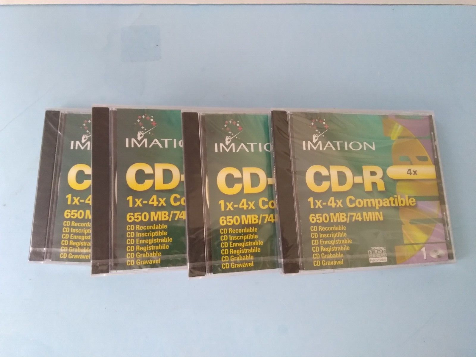 Lot of 4 Imation CD-R Recordable Discs  1x-4x Compatible 650 MB/74 MIN