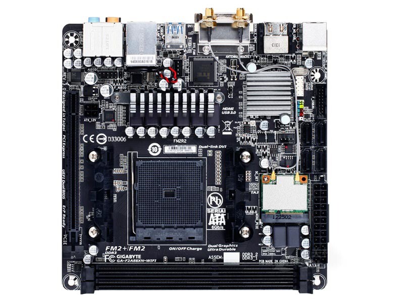 For Gigabyte F2A88XN-WIFI motherboard FM2/2+ LGA1151 DDR3 64G HDMI+DVI tested ok