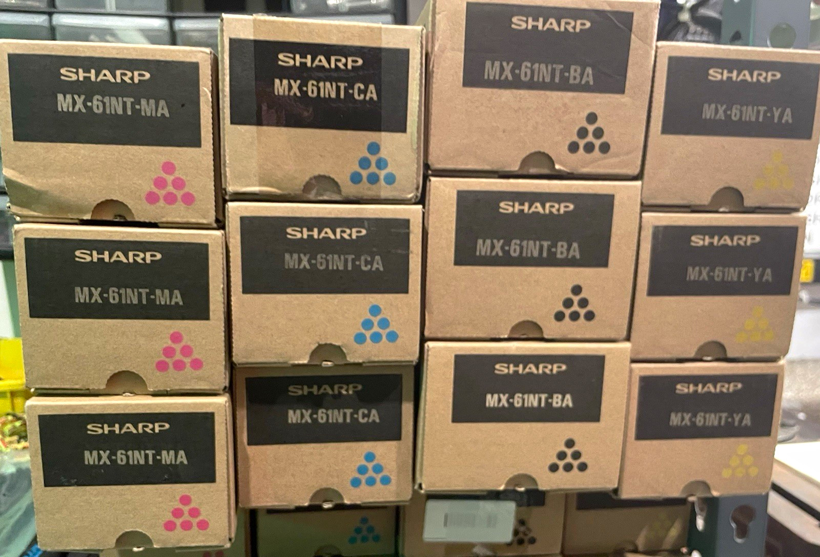 (3 FULL SETS)  Sharp Genuine MX-61NT Laser Toner Set CMYK 