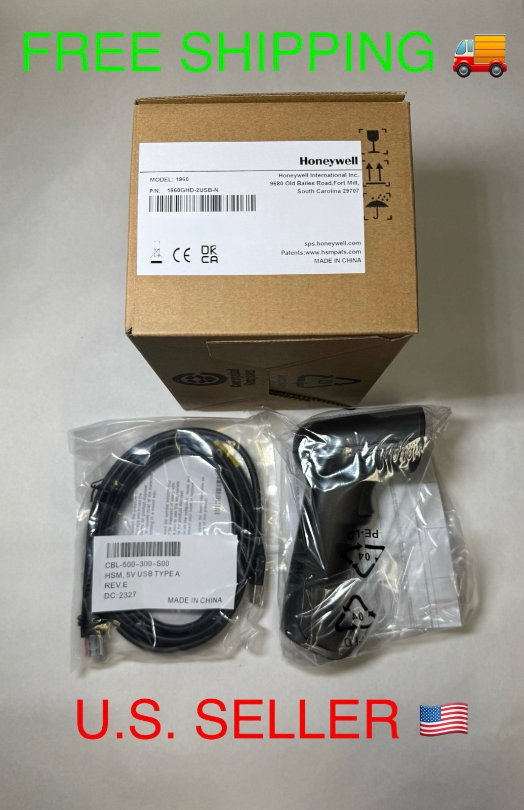 HONEYWELL 1960GHD-2USB-N 1D/2D BARCODE SCANNER W/USB CABLE (BRAND NEW)