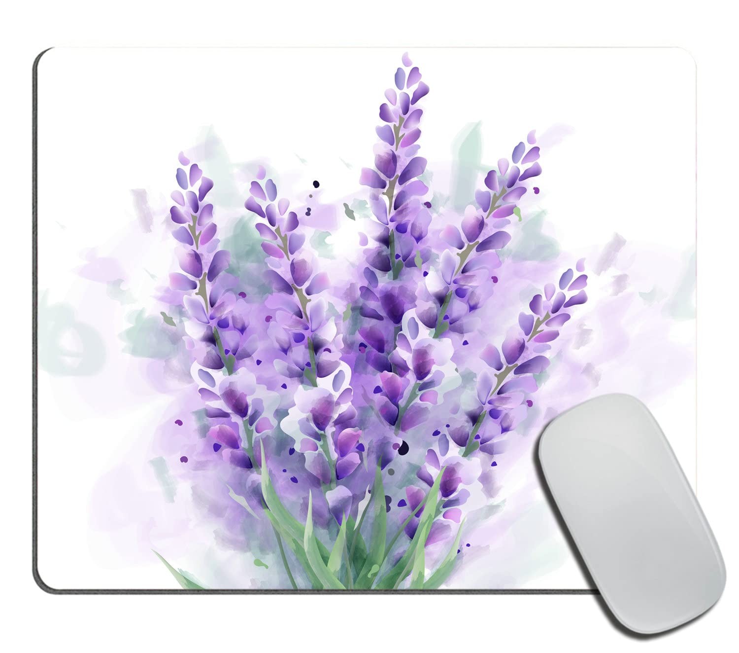 pad Lavender Mousepad Summer Cute Office Decor for Desk Flowers Purple Mousep...