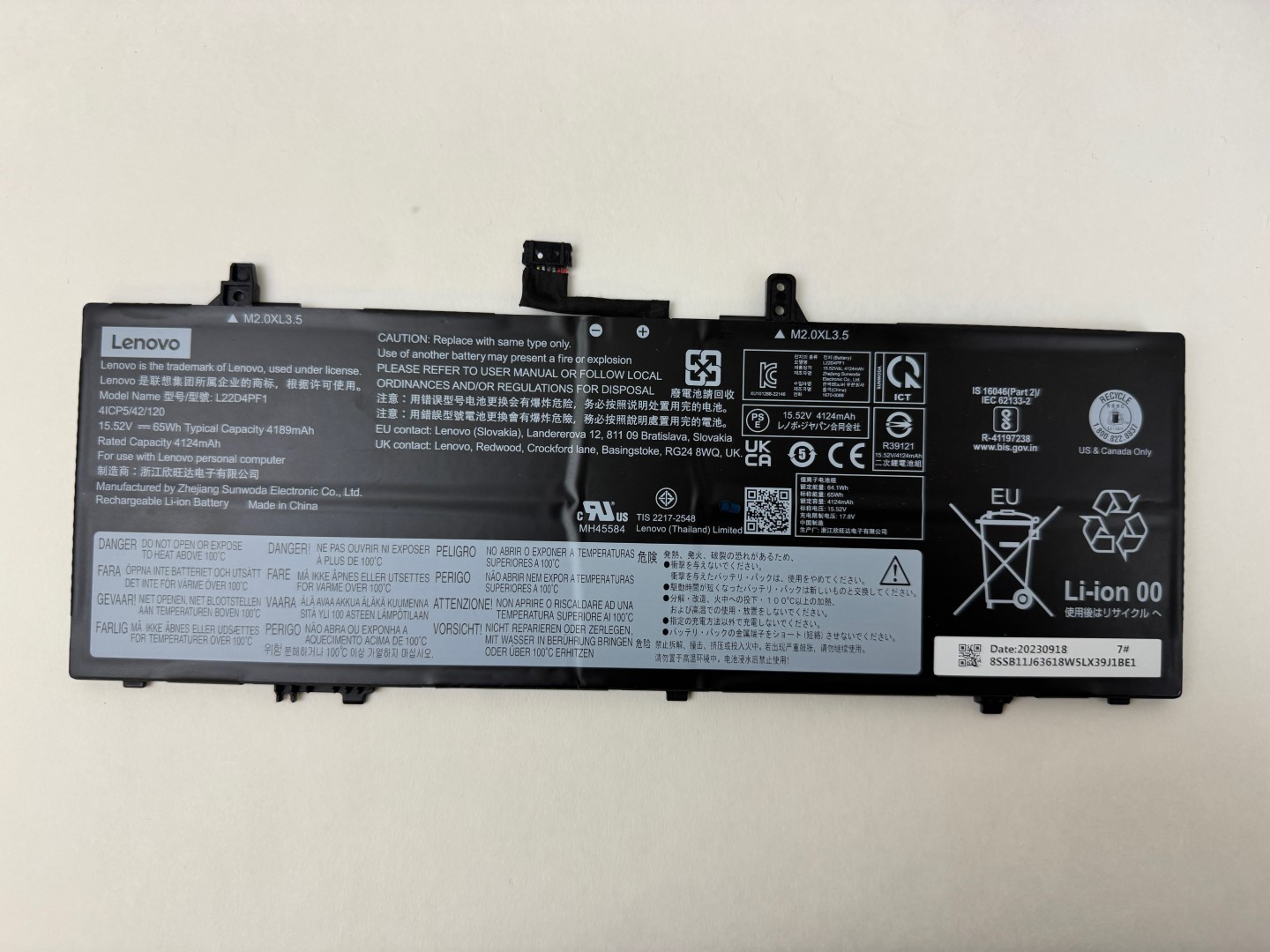 OEM Genuine Battery L22D4PF1 Battery for Lenovo Slim 7 83A4