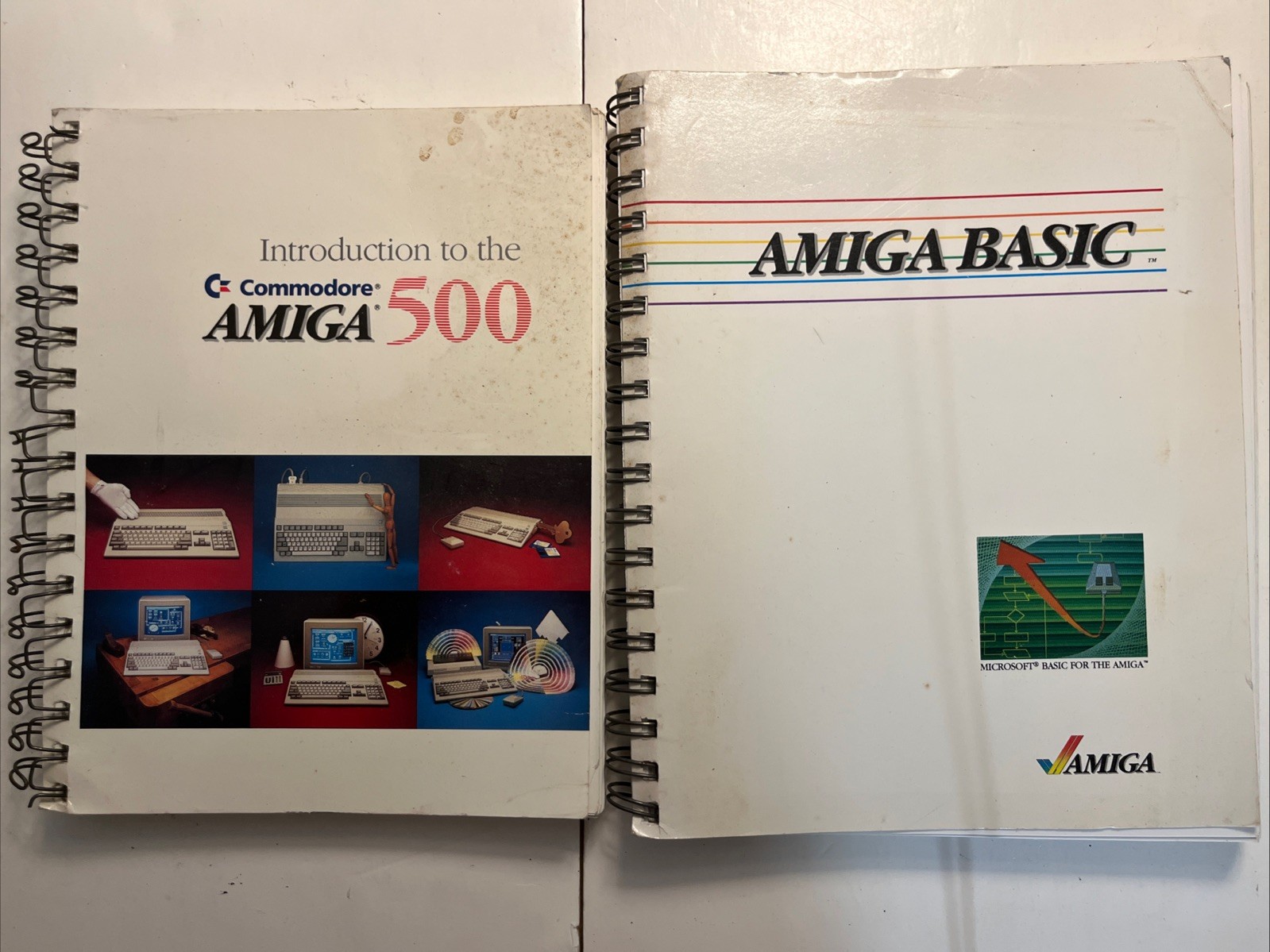 Introduction to the Amiga 500 Book Commodore AMIGA BASIC Lot of 2 Books