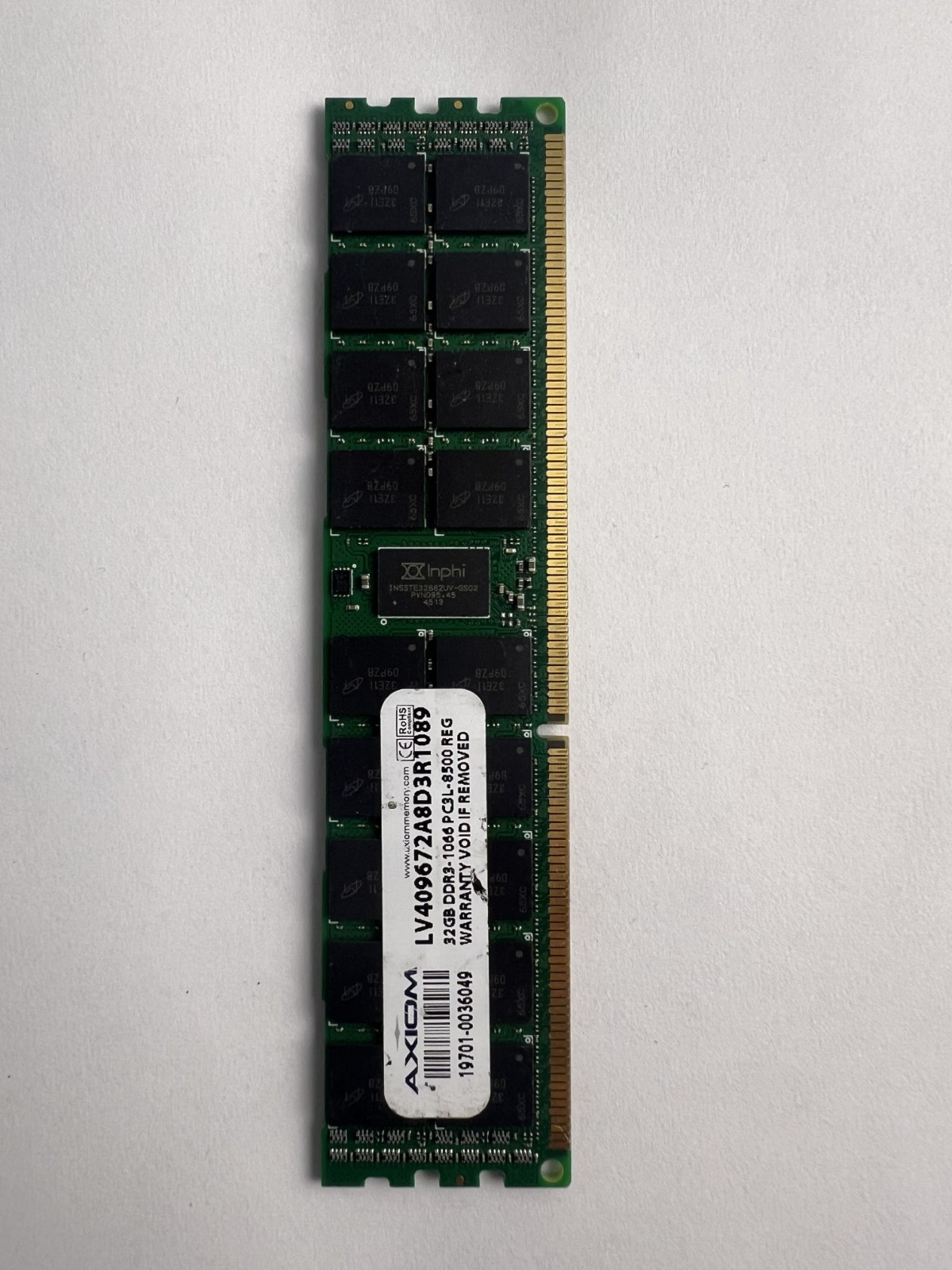 AXIOM 32GB DDR3-1066 PC3L-8500 Reg. Memory RAM ECC LV409672A8D3R1089