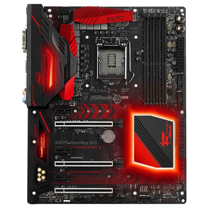 For Asrock Fatal1ty Z270 Gaming K6 Motherboard LGA 1151 Intel Z270 Mainboard