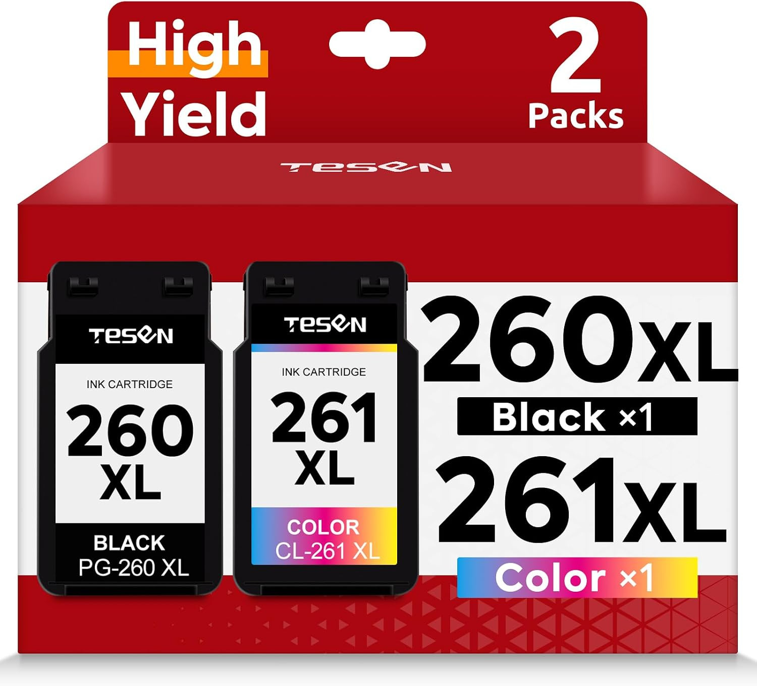 260XL 261XL Ink Cartridge Replacement for Canon 260 and 261 XL Combo Pack