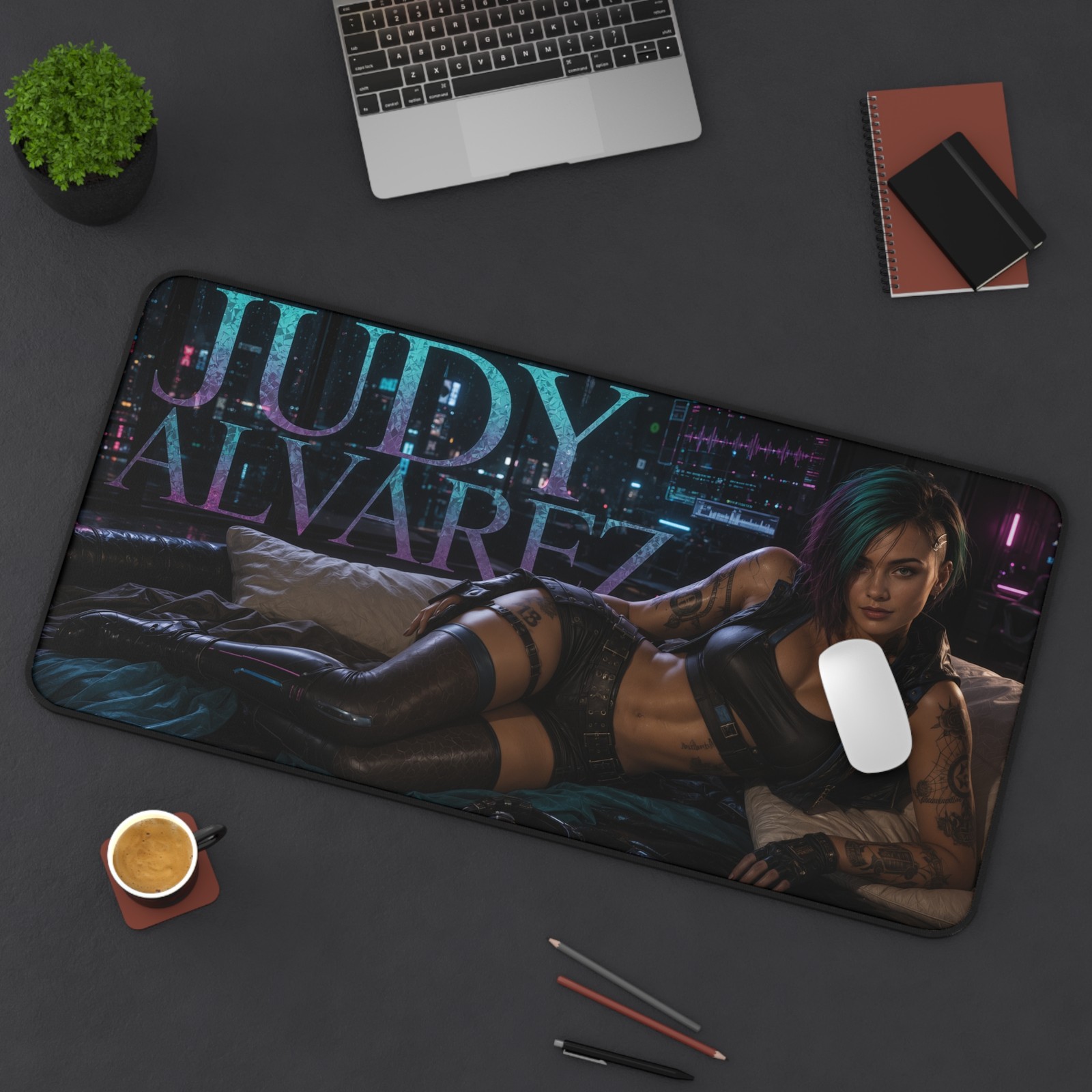 Cyberpunk Judy Alvarez Mouse Pad, Extended Gaming Desk Mat, XXL Pad