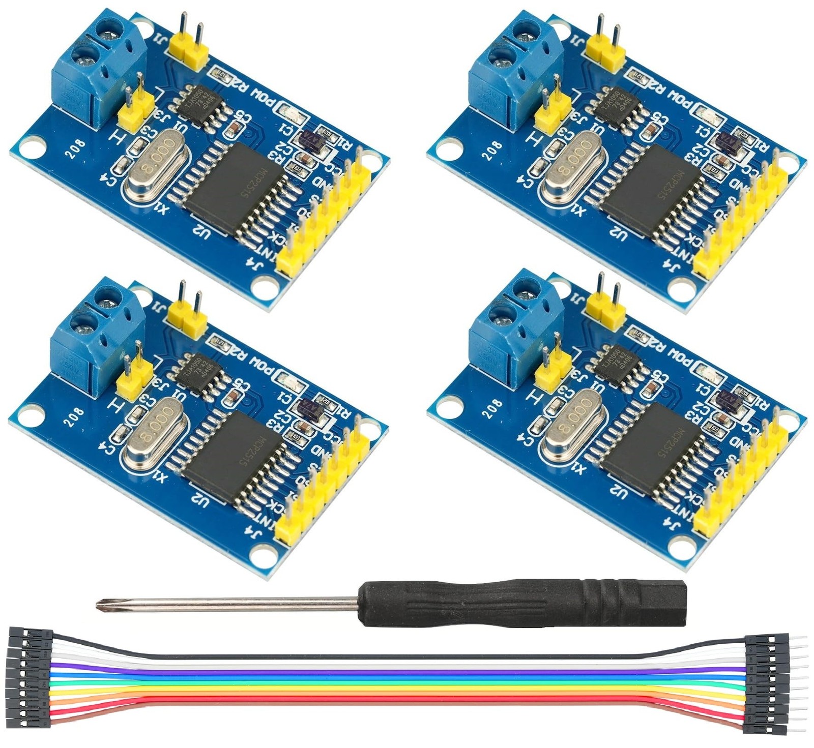 4 PCS MCP2515 CAN Bus Module SPI Protocol TJA1050 Receiver Fits Arduino AVR