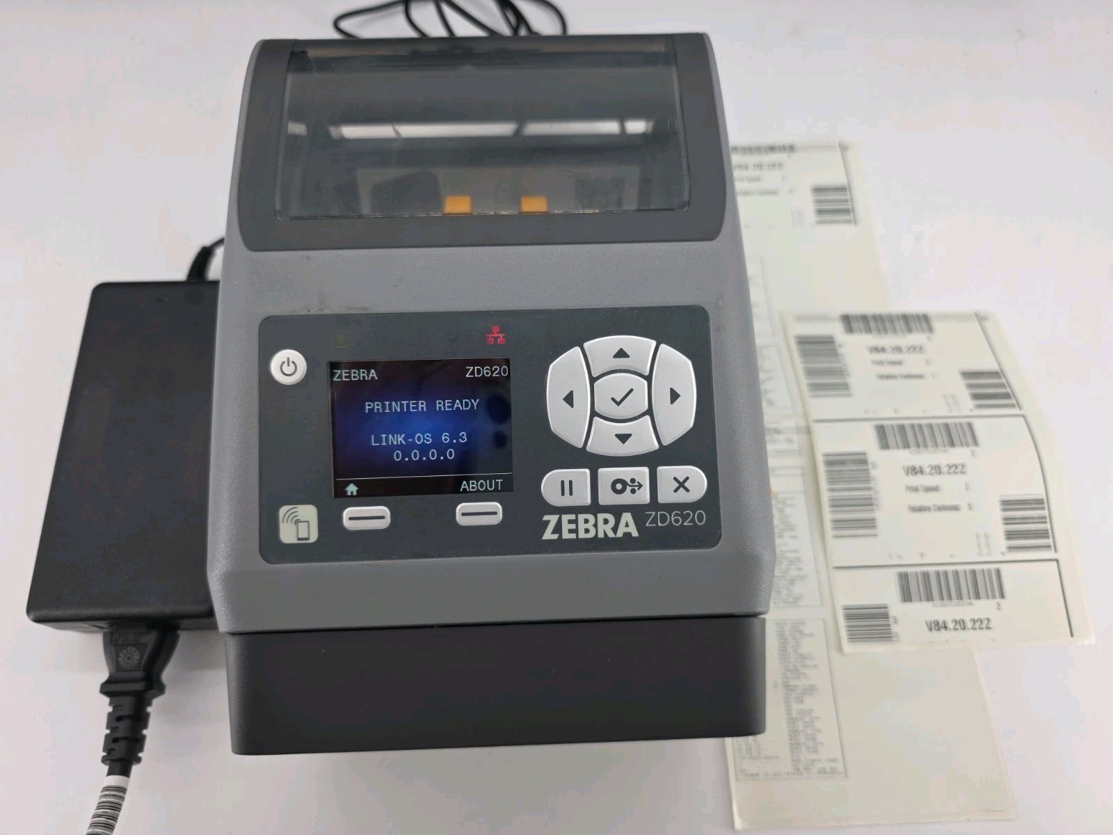 Zebra ZD620 zd62143-d21l01ez Printer WiFi BT USB Serial RJ-45, 4732 CLICKS   2E