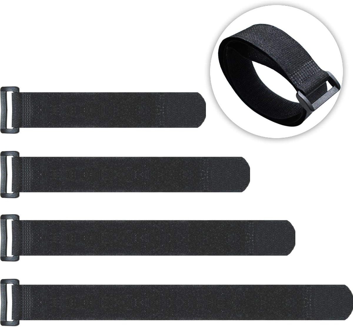 20 Pack Reusable Cinch Straps Fastening Cable Straps Nylon Hook and Loop Cinc...