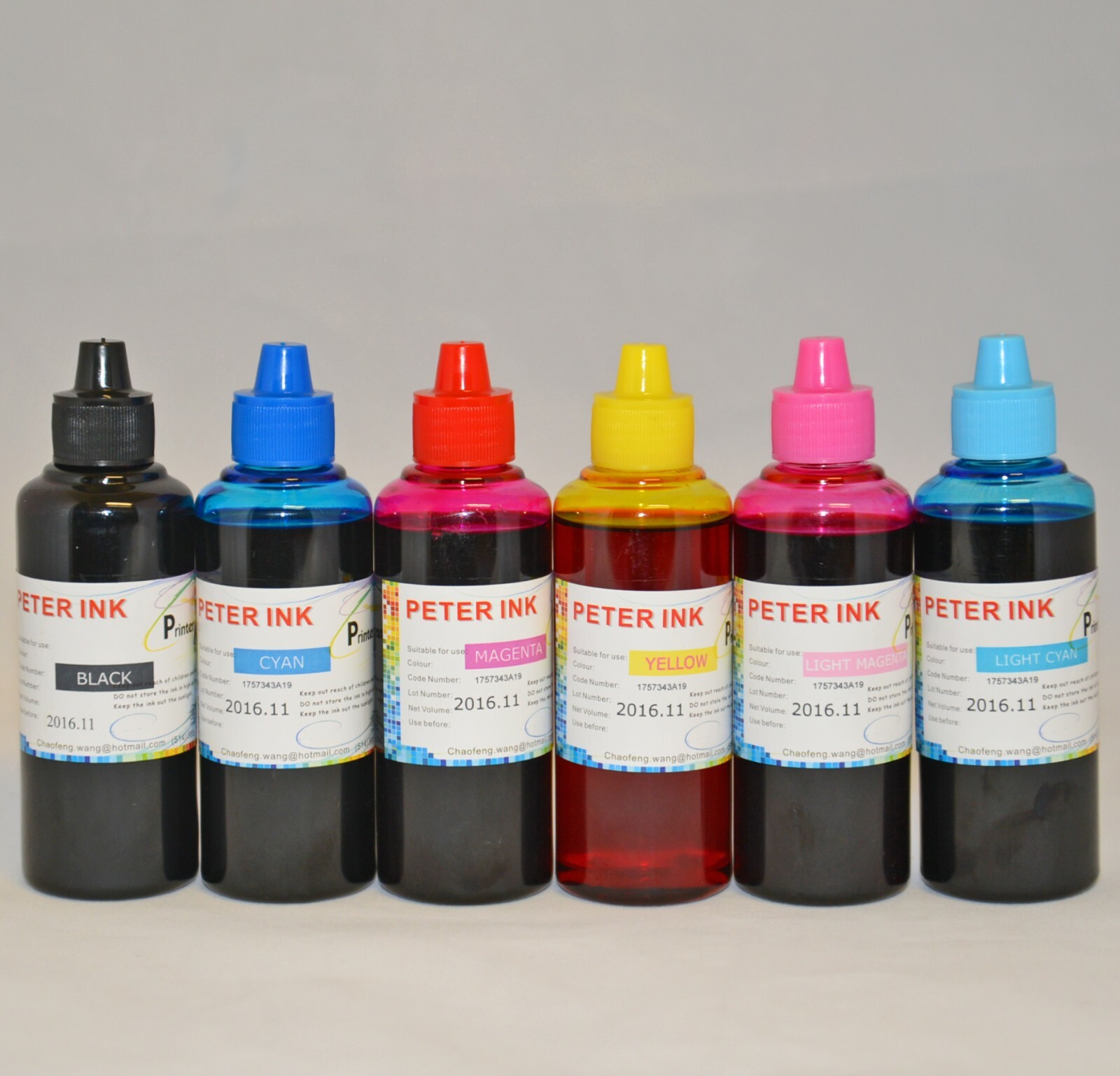 6X100ML Premium Dye refill Ink for XP-970 277 T277 Cartridge CISS CIS