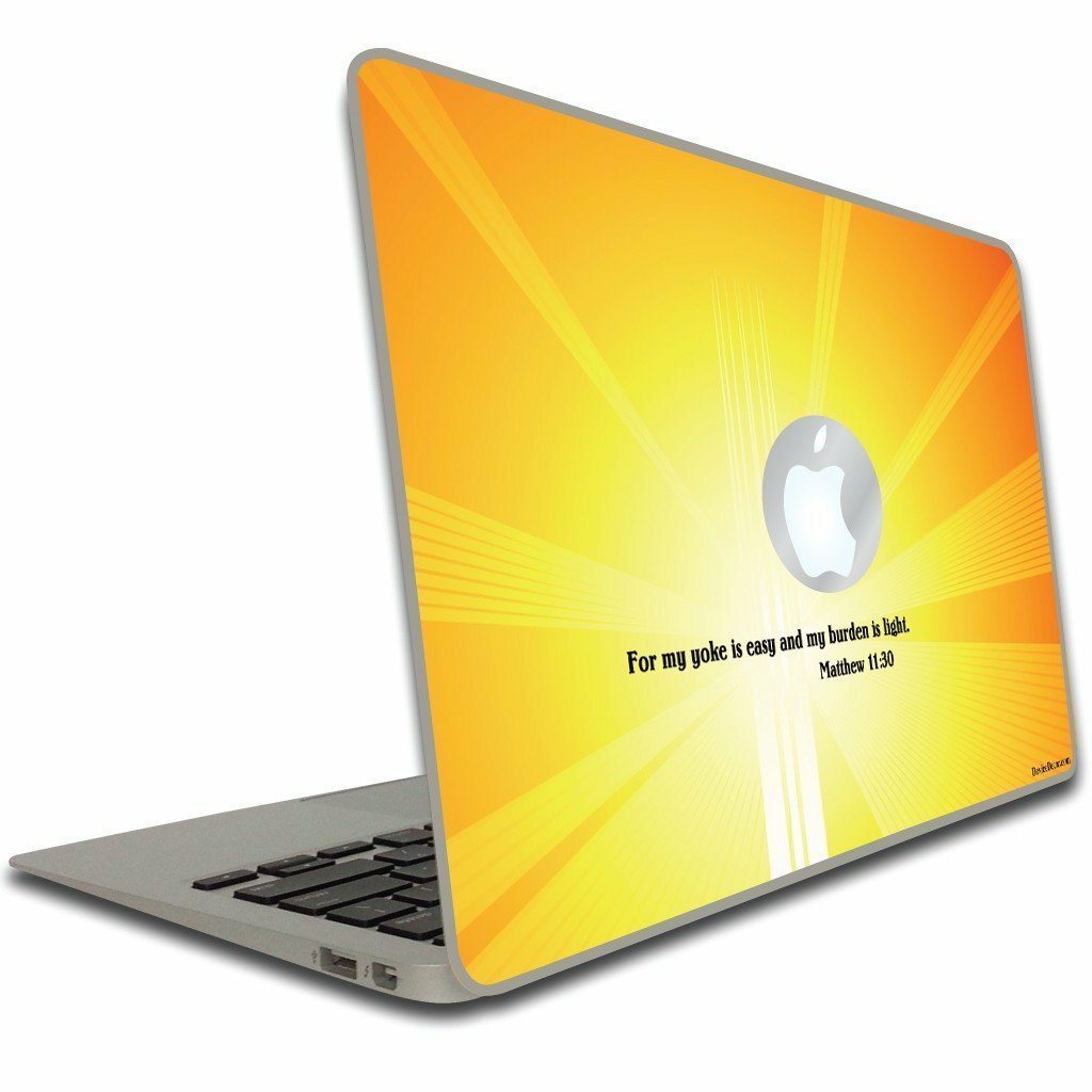 Matthew 11:30 Bible Verse Macbook Air or Macbook Pro Skin - 
