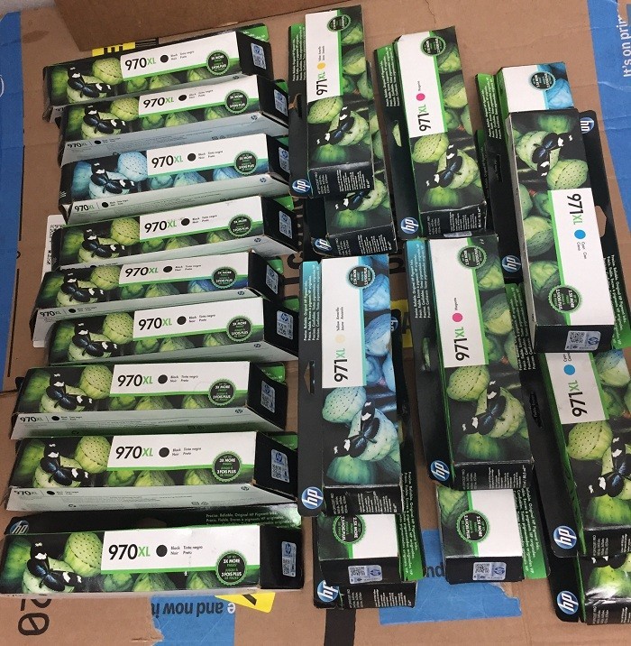 LOT OF 24 HP 970XL High Yield Original Ink Cartridge CN625AM  BL/YE/CY/MA