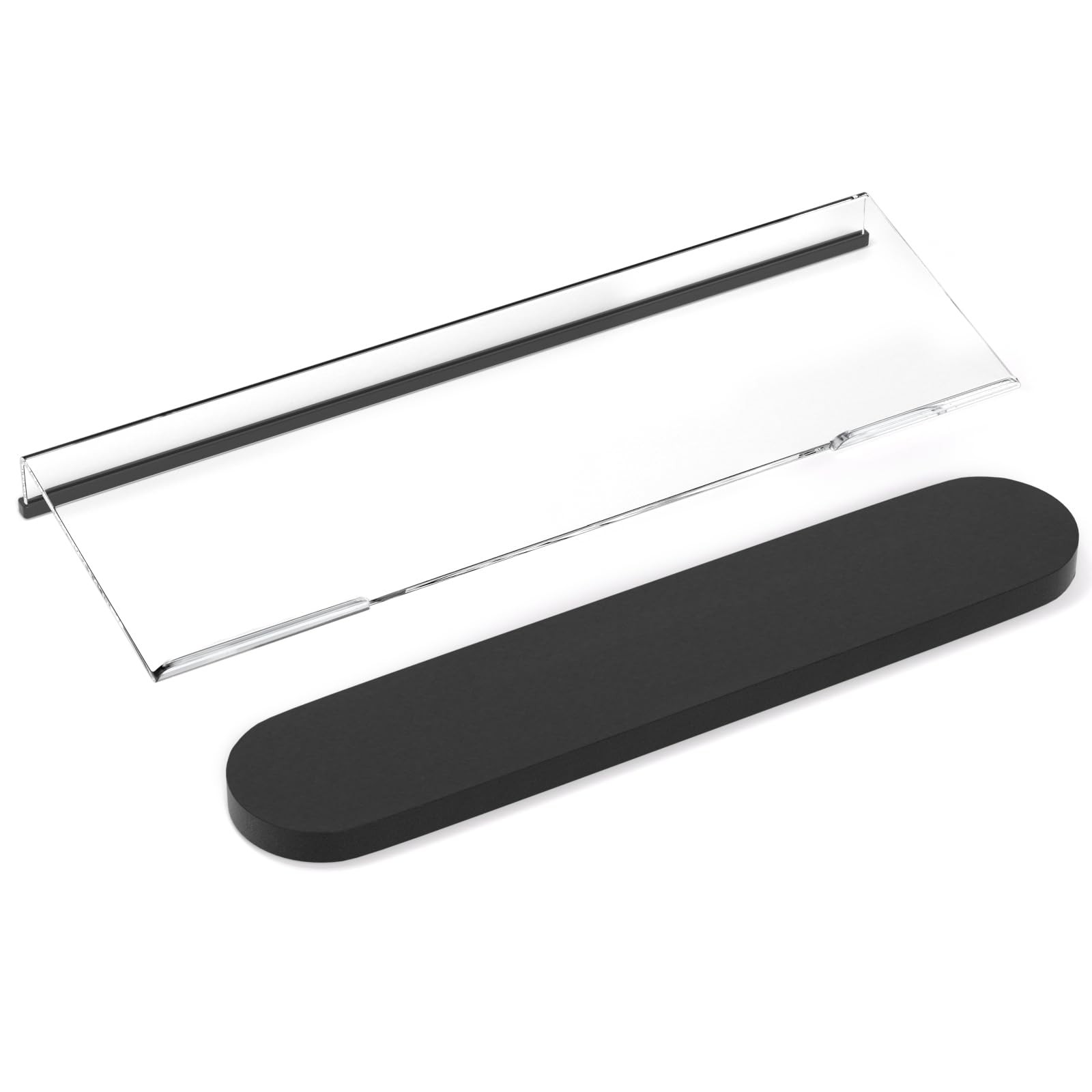 Richboom 17-inch Acrylic Keyboard Stand Clear Black Case