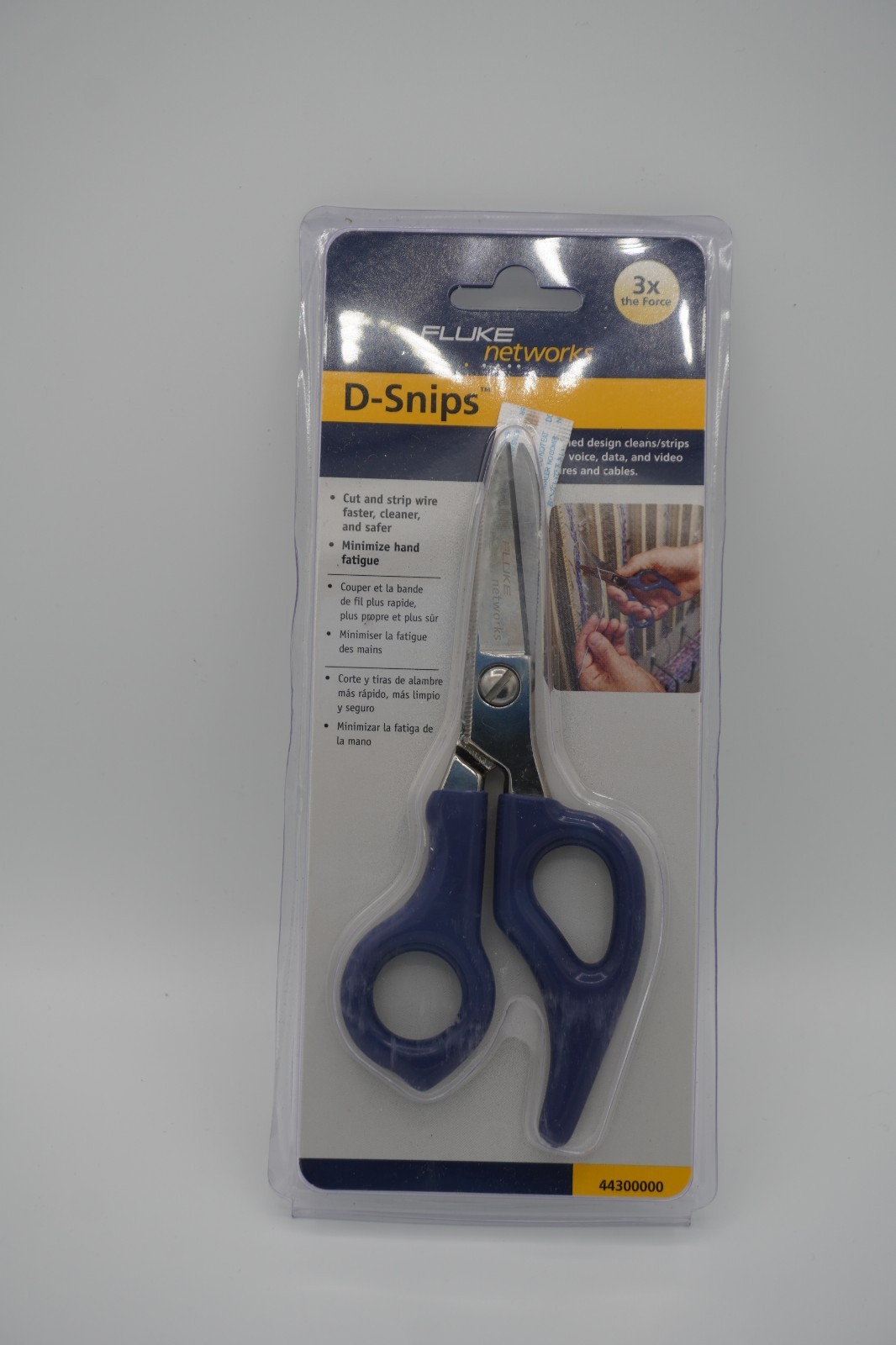 Fluke Networks D-Snips Scissors Wire Stripping Fiber Optic Cable Cutter NEW