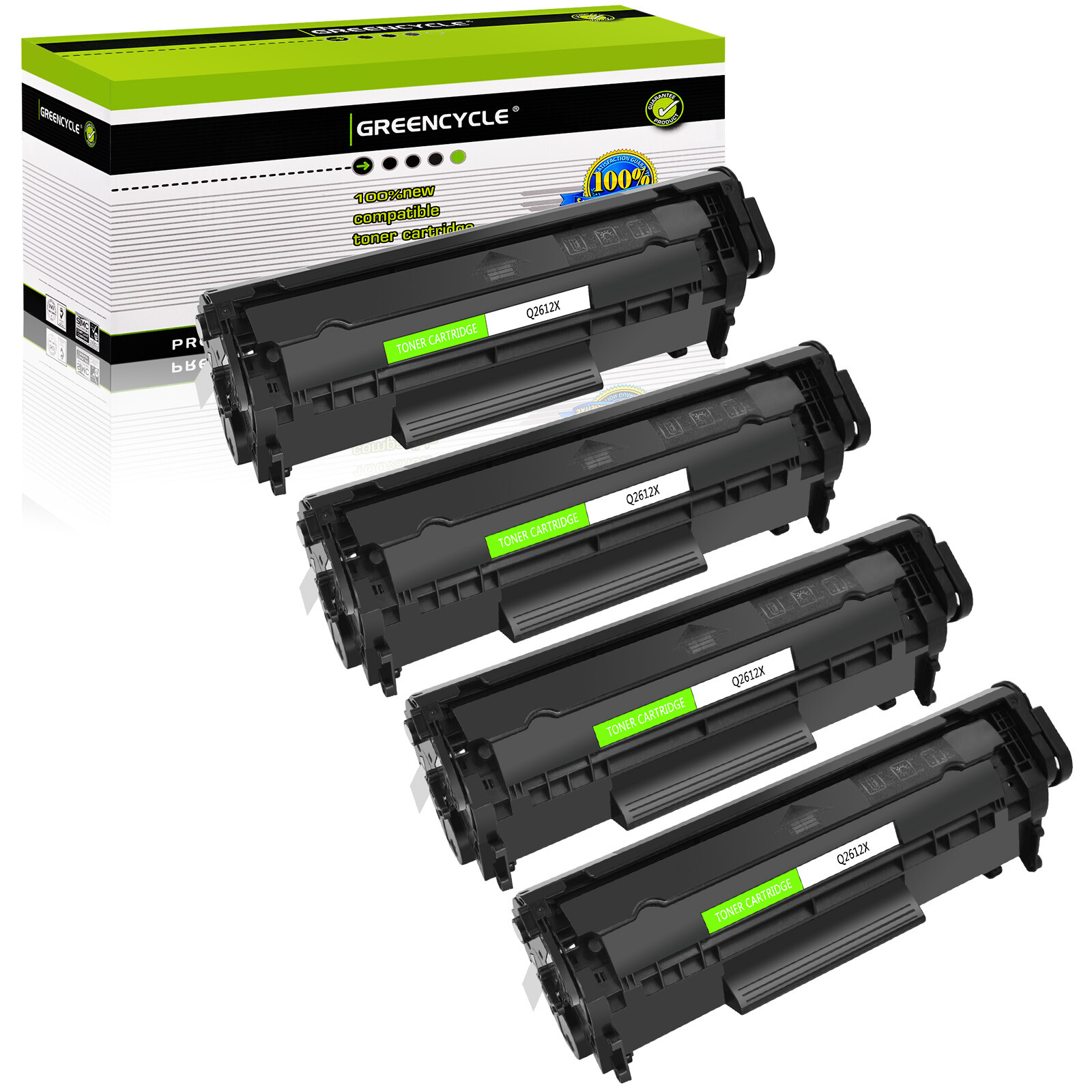 4PK Q2612X 12X Toner Cartridge Compatible For HP LaserJet 1012 1020 3052 printer