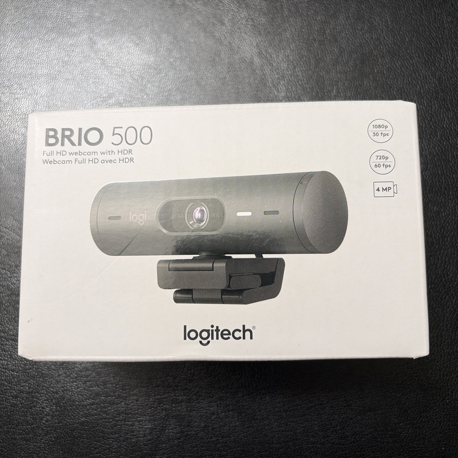 New Logitech - Brio 500 1920x1080p Webcam with Privacy Cover - Graphite - New