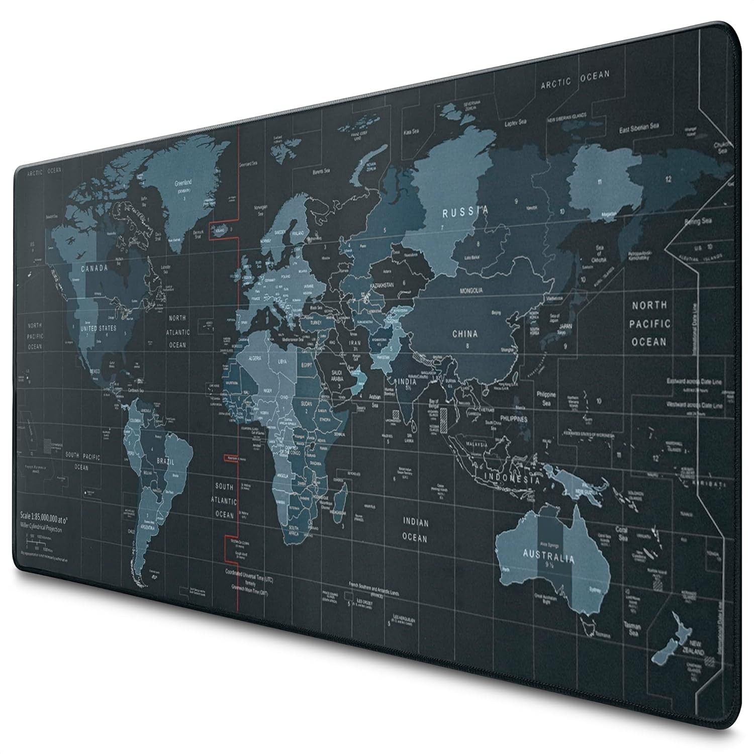 35x15.7 Inch World Map Gaming Mouse Pad XL Desk Mat for Keyboard and Mouse