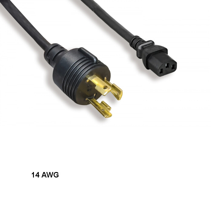 LOT 10pcs 8ft 14 AWG Power Cable NEMA L6-30P TO IEC-603203 C13 15A/300V SJT Blk