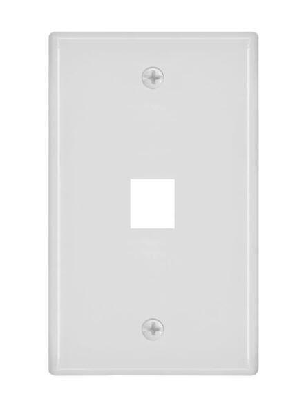 10 PACK - MONOPRICE 6725 WallPlate - 1 Hole Keystone (White)