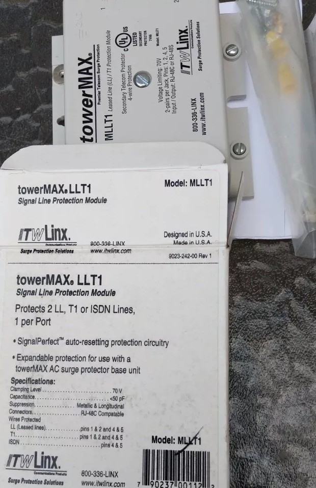 *NEW* ITW Linx LLT1 Towermax LLT1 Dual Line Surge Protection Module
