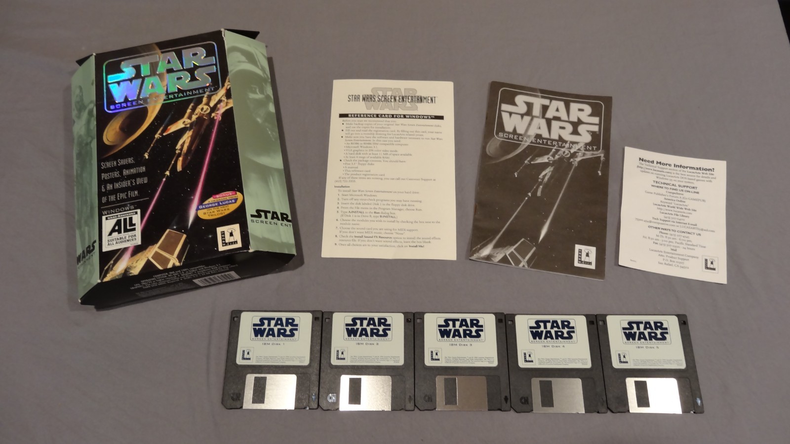 Star Wars - Screen Entertainment / Screen Saver - Vintage 3.5 Floppy
