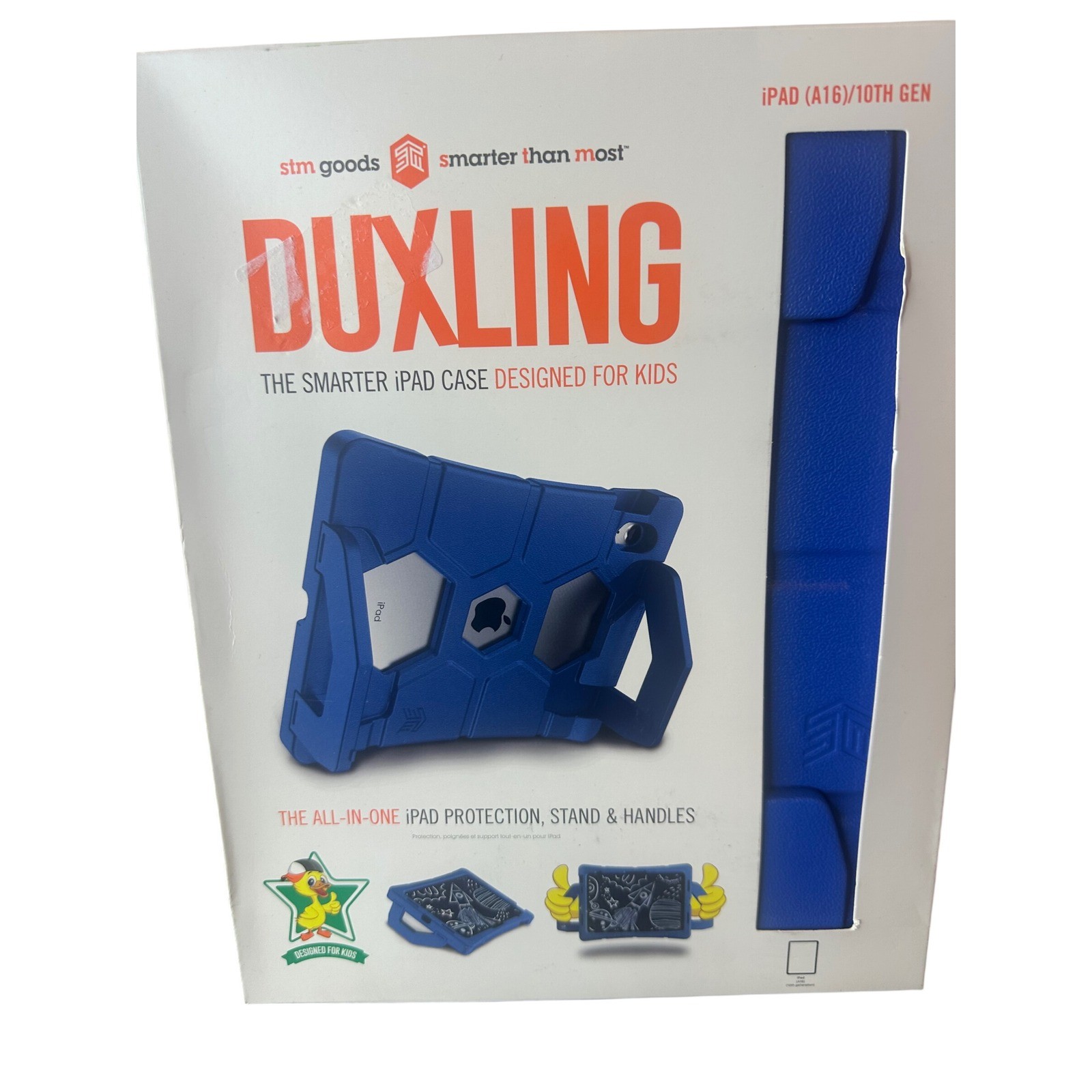 STM Goods Duxling Blue iPad 10th Gen Case Kids Rugged Stand stm-222-444KX-02