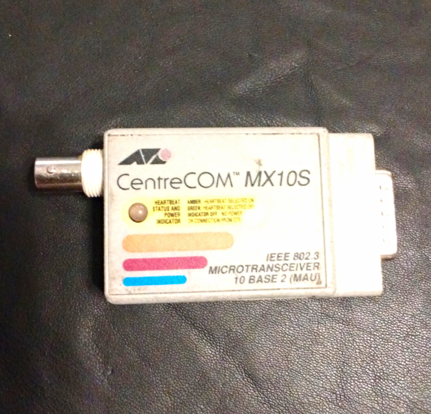 Allied Telesis CentreCOM AT-MX10S 10BASE2 MAU Microtransceiver BNC-DB15